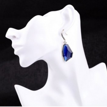 Gemstone Sapphire Bridesmaid Earrings Dangling