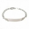 Sterling Silver 6MM Italian Fancy Baby ID Bracelet with Lobster Clasp Closure - CU1242BWIV3