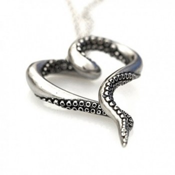 Controse Silver Toned Stainless Octopus Necklace in Women's Pendants