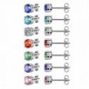 R timer Swarovski Elements Crystal Earrings