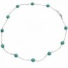 Simulated Turquoise Illusion Sterling Necklace