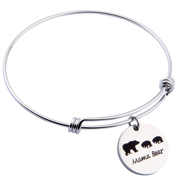 Ensianth Adjustable Bracelet Stainless Jewelry - 2 Cubs Bear - C4183K3NOEC