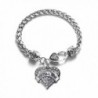 Football Bracelet Silver Lobster Crystal