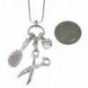 Crystal Barber Dresser Scissors Necklace in Women's Pendants