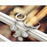 Flongo Stainless Rhinestone Princess Earrings in Women's Drop & Dangle Earrings