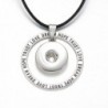 Soleebee Fashion Alloy Snap Buttton Pendant Necklace Fits 18mm Snap Buttons - TRUST LOVE - CT12OHUTOHX