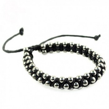 Huan Xun Women's Iron Beads with Nylon Thread Weaving Friendship Bracelet - CB11C68CJ05