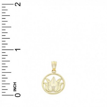 Gold Lotus Flower Charm Solid