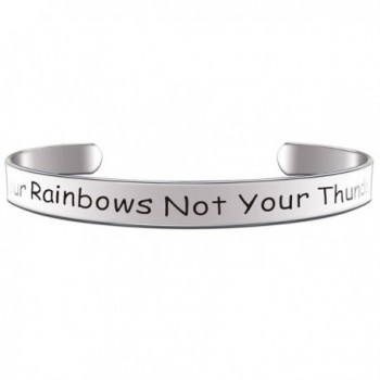 Paris Selection Inspirational Bracelet Count Your Rainbows Not Your Thunderstorms - CX12O9SY5OO