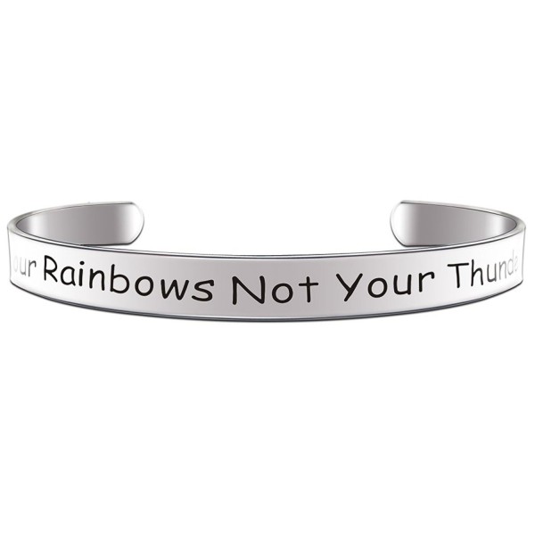 Paris Selection Inspirational Bracelet Count Your Rainbows Not Your Thunderstorms - CX12O9SY5OO