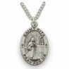 Sterling Silver Oval Saint Rita Patron of Impossible Cases Medal- 3/4 Inch - CD12FSWGIG1