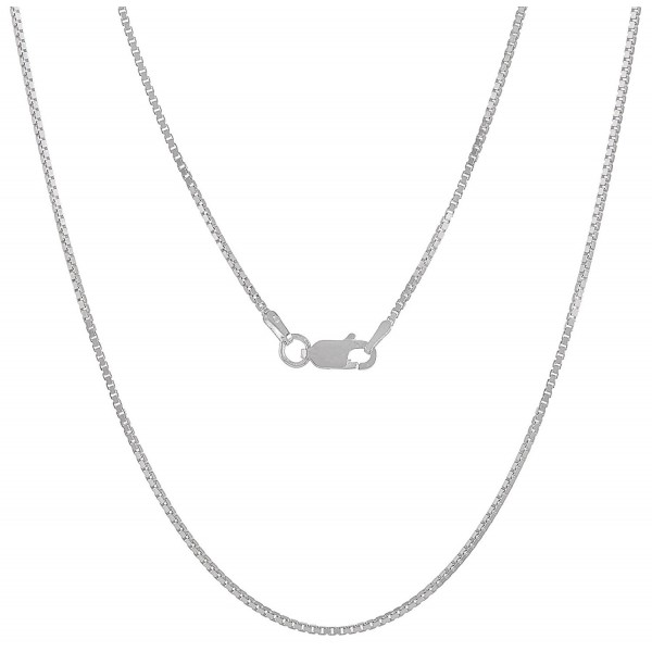 925 Sterling Silver Nickel-Free 1.2mm Box Chain Necklace Jewelry Polishing Cloth Made in Italy 