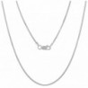 925 Sterling Silver Nickel-Free 1.2mm Box Chain Necklace - Made in Italy + Jewelry Polishing Cloth - CZ11OO5K8QP