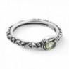 Simply Fabulous Sterling Silver & Faceted Peridot Band Ring - C3184Y8IYMC