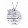 Blerameng Always Remember You Are Braver Than You Believe Jewelry Stainless Steel Necklace - CC188S0O4DN