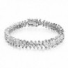 Bling Jewelry Marquise CZ Bridal Tennis Bracelet Rhodium Plated 6.75in - CL113AIW15H