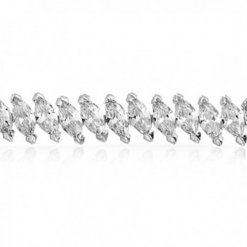 Bling Jewelry Marquise Bracelet Rhodium