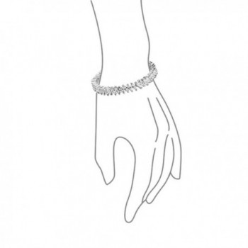 Bling Jewelry Marquise Bracelet Rhodium in Women's Tennis Bracelets