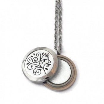 Stainless Steel Aromatherapy Locket-Tree Twist Off Style - CO12CC9SPQT