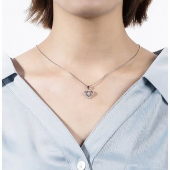 SILVERAGE Sterling Zirconia Pendants Necklace