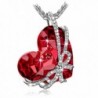 ''Red Heart of the Ocean" Bowtie Pendant Necklace Made with SWAROVSKI Crystal - CC185MDKK84