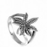 Sterling Silver Cannabis Marijuana Wholesale in Women's Band Rings