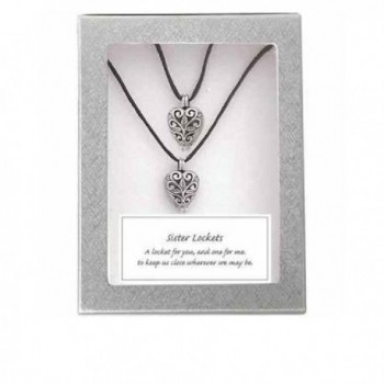 Cathedral Art 'Sisters' Heart Locket Pendants - 2 Necklaces - CZ11KGAT1I7