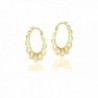 NYC Sterling Women 22mm 10K Gold Bamboo Hoop Earring - CT1874RZ8AY