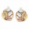 Sparkly Bride Earrings Tricolor Three tone in Women's Clip-Ons Earrings