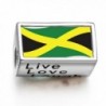 FERVENT LOVE Jamaica Flag Photo Charm Bead Live Love Laugh Fit Charm Bracelet - C911EYANBVX
