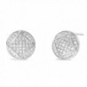 Fabulous Circle Sterling Silver CZ Stud Earrings - Sterling Silver Earrings Studs - CH183NC0RQR