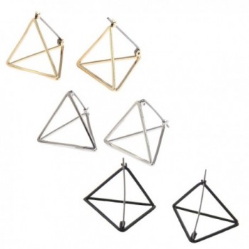 Beydodo Plated Earrings Minimalist Triangle - 3D Triangle - C71836T75S6
