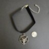 Velvet Baphomet Pentacle Pendant Adjustable in Women's Choker Necklaces