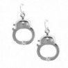 Spinningdaisy Silver Plated Functional Handcuff Earrings - C61191349LP