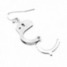 Spinningdaisy Silver Functional Handcuff Earrings in Women's Drop & Dangle Earrings