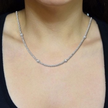 Sterling Silver Station Necklace Nickel