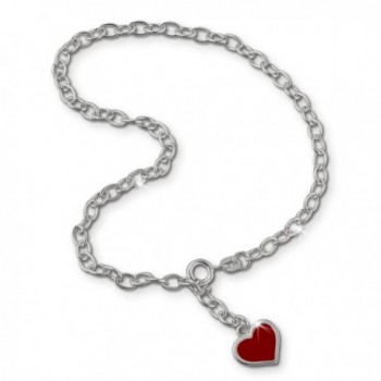 SilberDream anklet red heart 925 Sterling Silver 9.8 inch SDF006 - CB116VAERGH