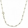 18k Gold-Flashed Sterling Silver Fine Cable Bead Station Nickel Free Chain - CA116UZR86Z