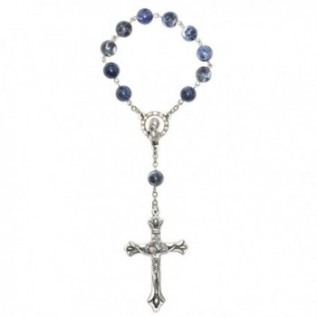 Decade Pocket Rosary Sodalite Gemstones in Women's Pendants