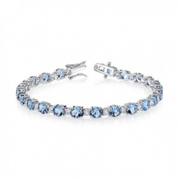 Sterling Classic Simulated Tanzanite Bracelet