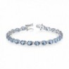 Sterling Classic Simulated Tanzanite Bracelet