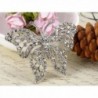 Alilang Silvery Crystal Rhinestones Butterfly