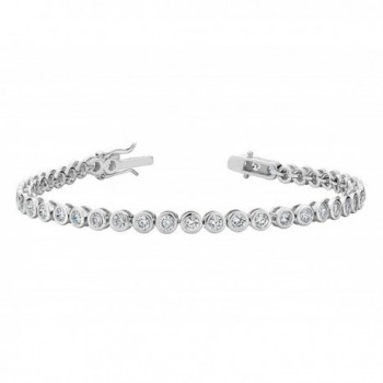 Created White Topaz Tennis Bracelet 4.0 Carat (ctw) in Sterling Silver - CW12C45OFMT