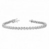 Created White Topaz Tennis Bracelet 4.0 Carat (ctw) in Sterling Silver - CW12C45OFMT