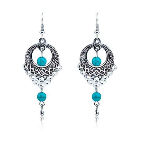 Vintage Fashion Bohemian Drop and Dangle Earrings for Women - Style 2-Silver - CJ1896ODN6X