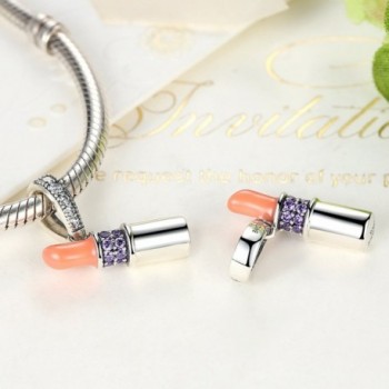 Sterling Lipstick Crystal Bracelets Necklace in Women's Charms & Charm Bracelets