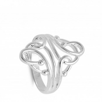 Fashion Abstract Sterling Silver RNG14974 11 in Women's Band Rings