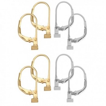 Convertiblez 4 Pair of Earring Converters Post to Lever Back Combo 2 Pair Gold 2 Pair Silver - CR121XSGTJ5