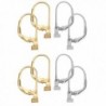 Convertiblez 4 Pair of Earring Converters Post to Lever Back Combo 2 Pair Gold 2 Pair Silver - CR121XSGTJ5