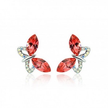 NICOSHINE Butterfly crystal allergy free earrings - Orange - CY17XMO3Y02